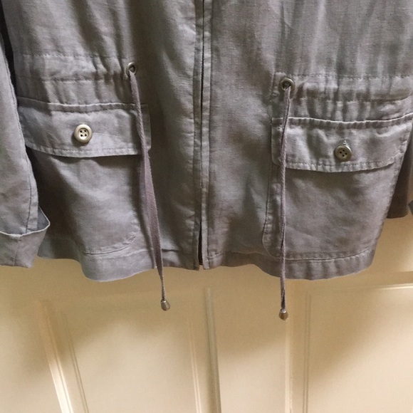 Saint Tropez West Lightweight Linen Jacket w/Hood. - Picture 3 of 8